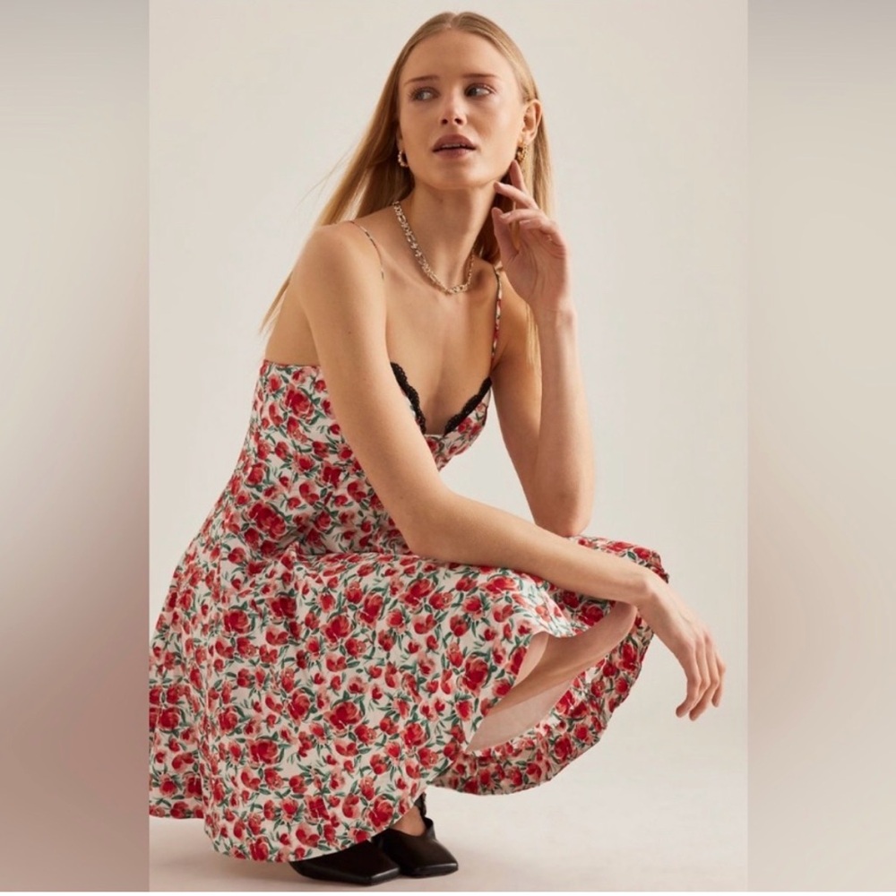 Anthropologie Maeve Lace-Trim Sweetheart Mini Dress Size XL NWT - Picture 4 of 9